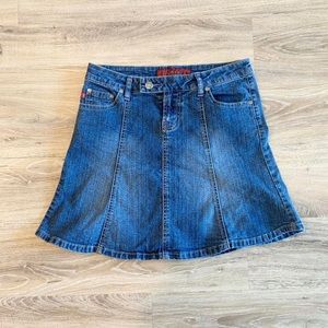 Vintage Y2K 2000s mcbling 90s flirty denim skirt